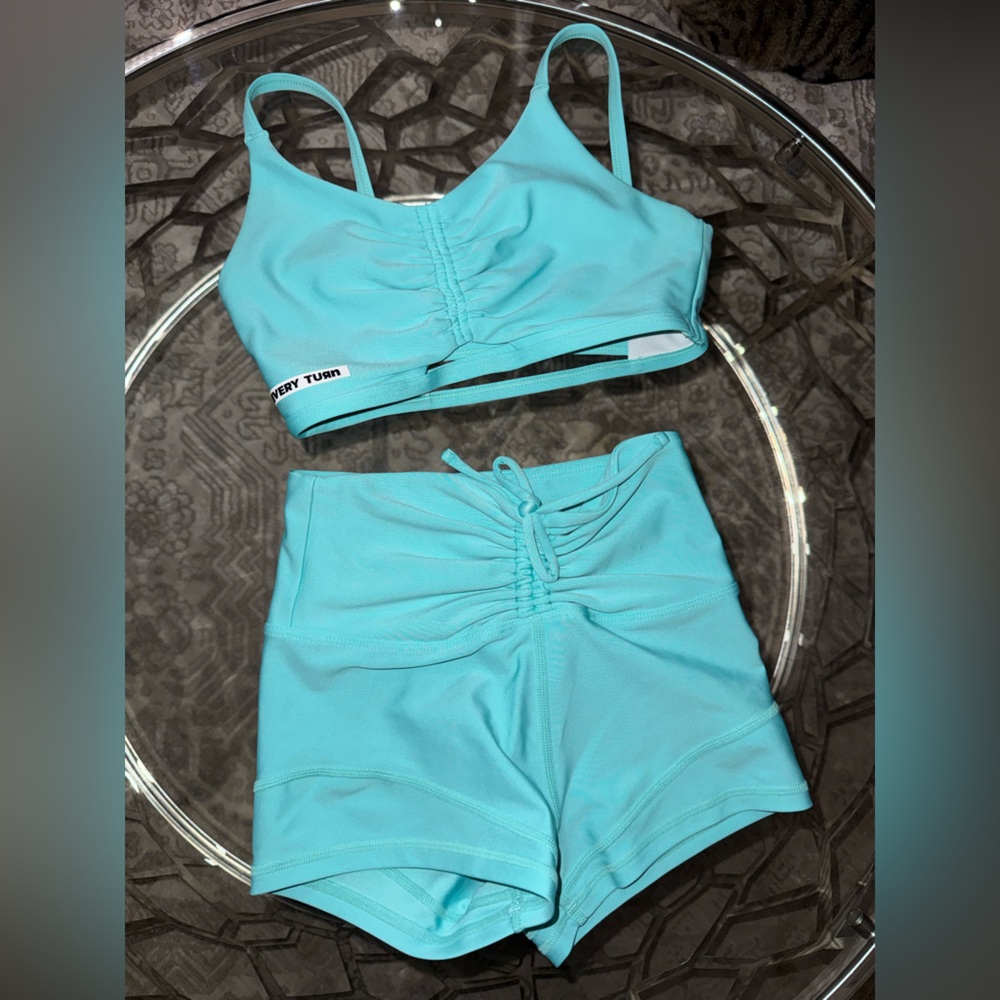 Kids Turquoise Dance Costume Set